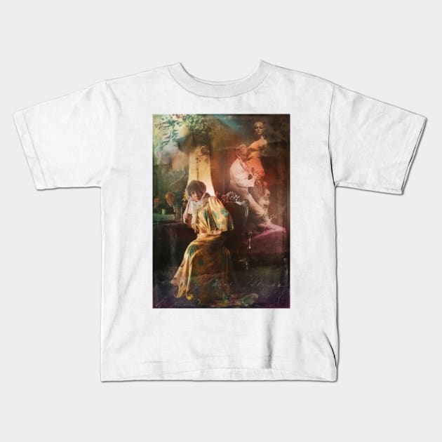 Collage Art Sarah Bernhardt Kids T-Shirt by Floral Your Life!